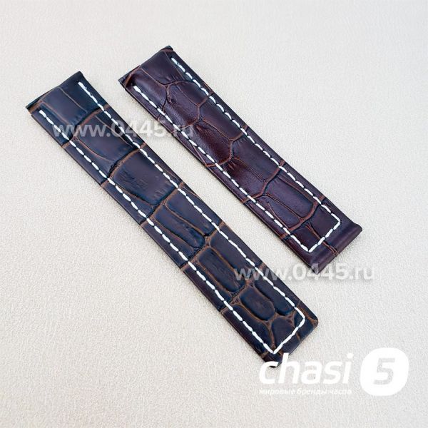 Ремешок Breitling мужской коричневый (16721)